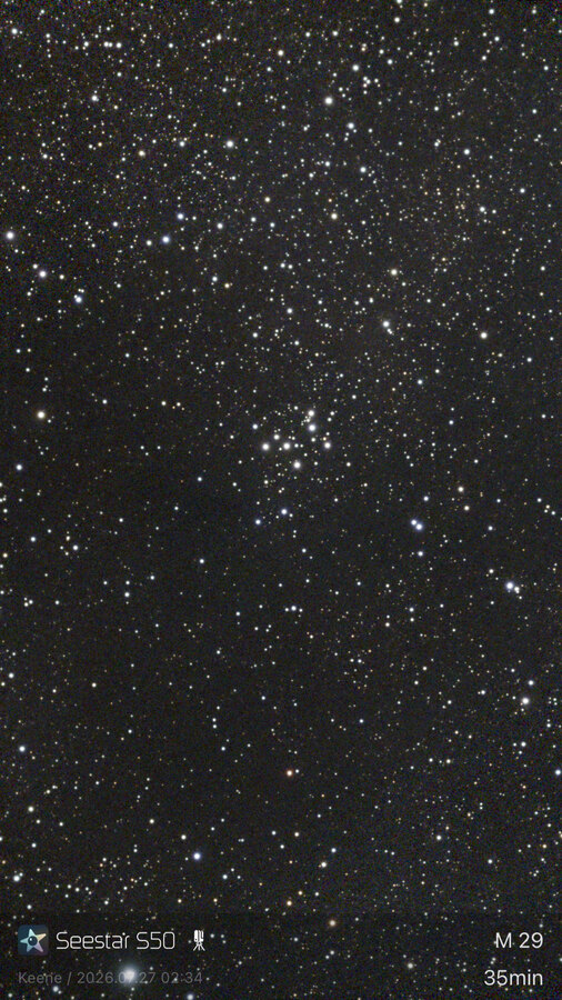 M29 open star cluster in Cygnus