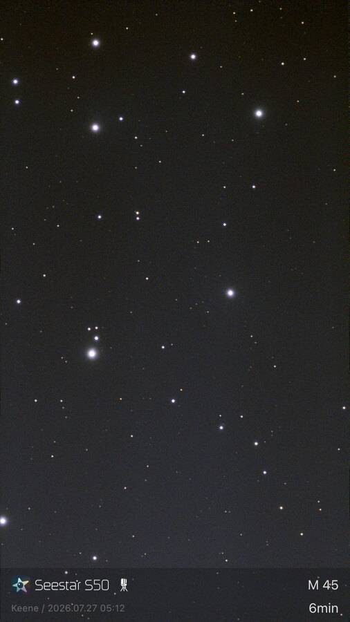 M45, the Pleiades star cluster
